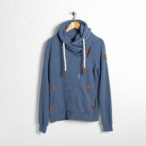 Wanakome Women's Hestia Indigo Full Zip Blue Sweatshirt Size Small